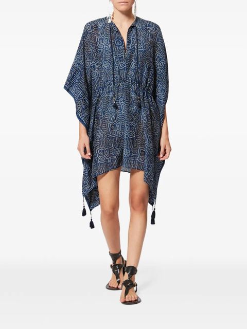 ISABEL MARANT LORELIZ tassel patterned cover-up - Blue - zdjęcie produktu nr 2