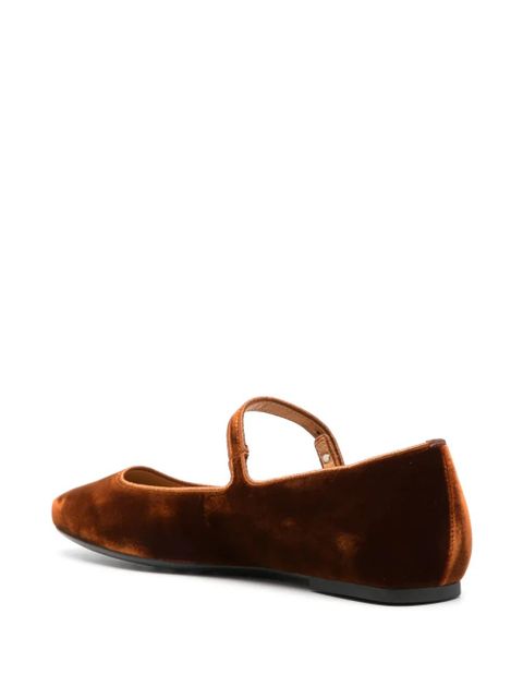 Tod's velour ballerina shoes - Brown