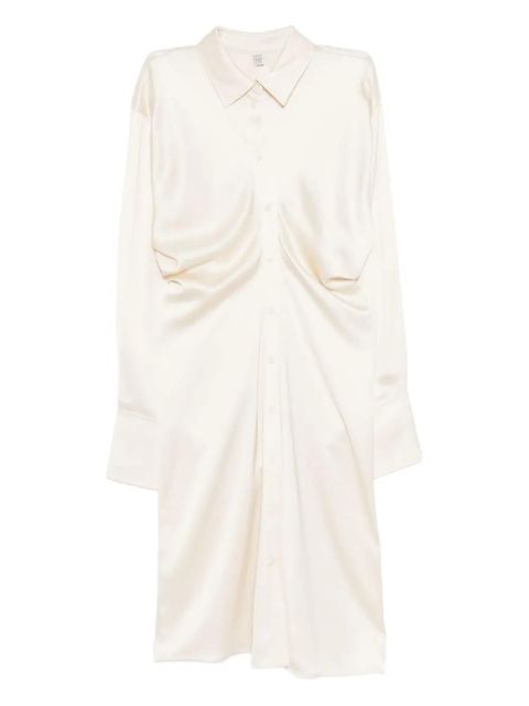 TOTEME slouched shirt dress - Neutrals