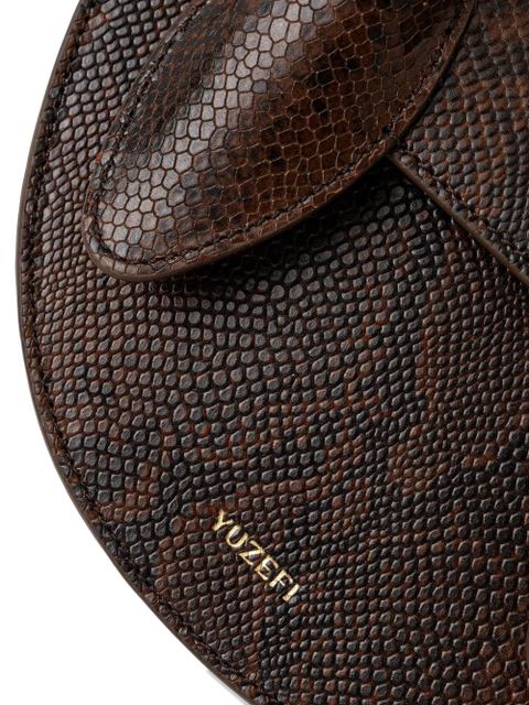 Yuzefi Pretzel embossed tote bag - Brown