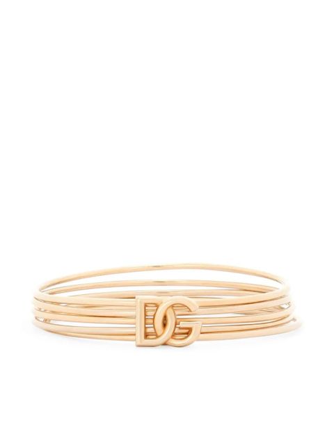 Dolce & Gabbana DG logo-charm multi-hoop bangle - Gold - zdjęcie produktu nr 1