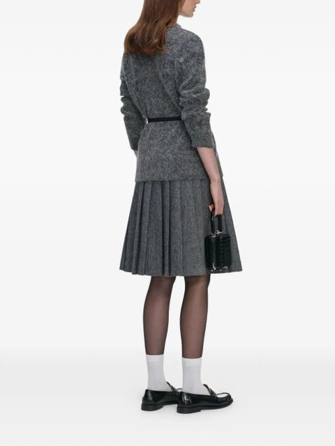 Self-Portrait crystal-embellishment cardigan - Grey