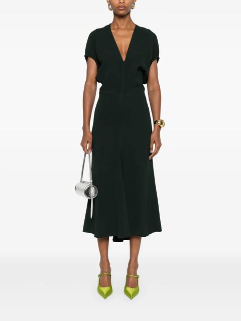 Victoria Beckham V-neck midi dress - Green