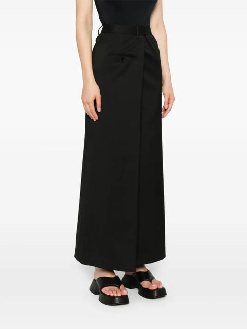 MM6 Maison Margiela textured maxi skirt - Black