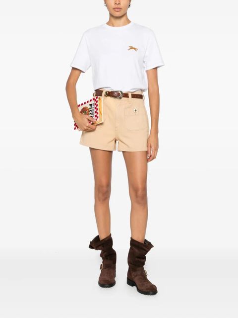 SANDRO horse-embroidery T-shirt - White