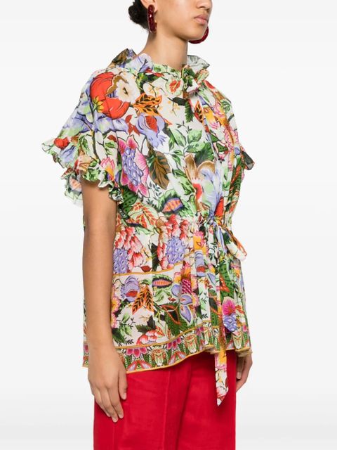 ETRO floral-print cotton blouse - Blue - zdjęcie produktu nr 2