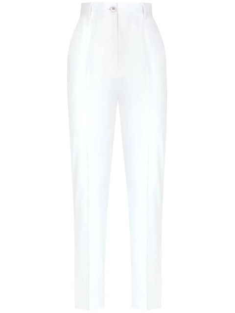 Dolce & Gabbana high-waisted gabardine trousers - White - zdjęcie produktu nr 1