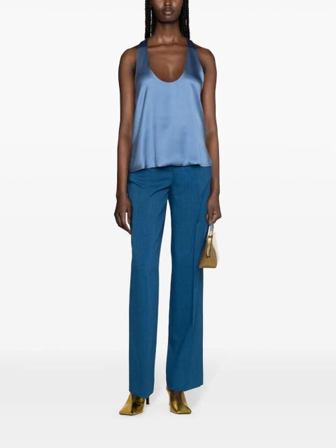 Tory Burch tailored melange trousers - Blue - zdjęcie produktu nr 2