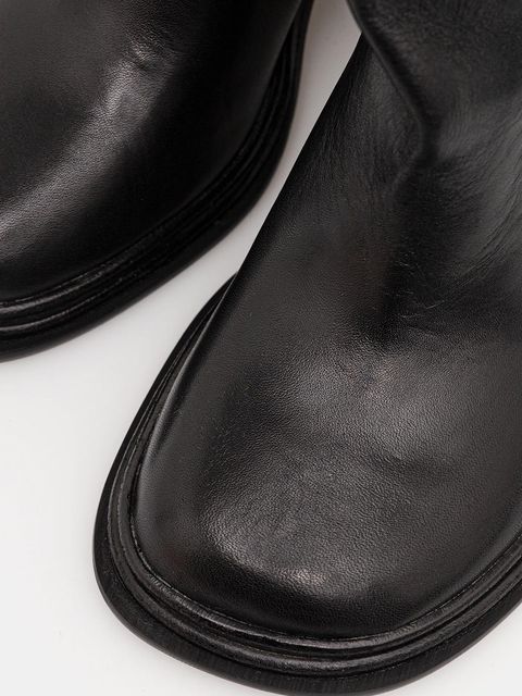 Naked Wolfe kozaki skórzane Nature kolor czarny na słupku Nature Nappa Prince Leather Black