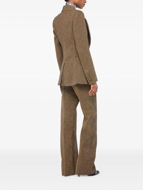 Rabanne seam-detail tailored trousers - Green