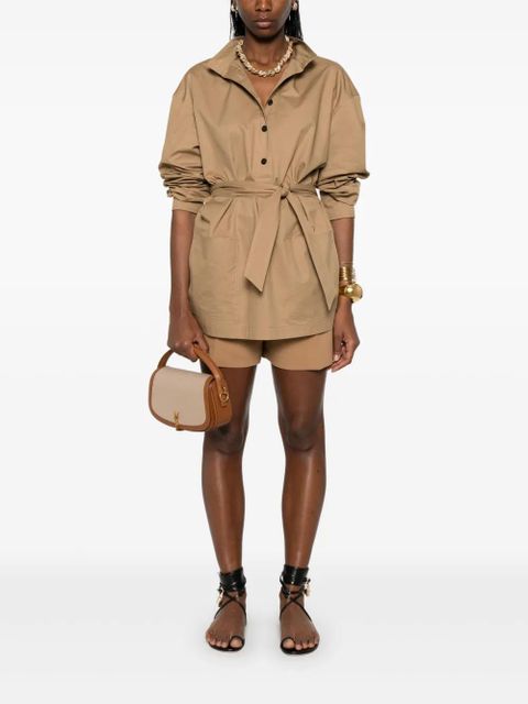 Saint Laurent belted top - Brown