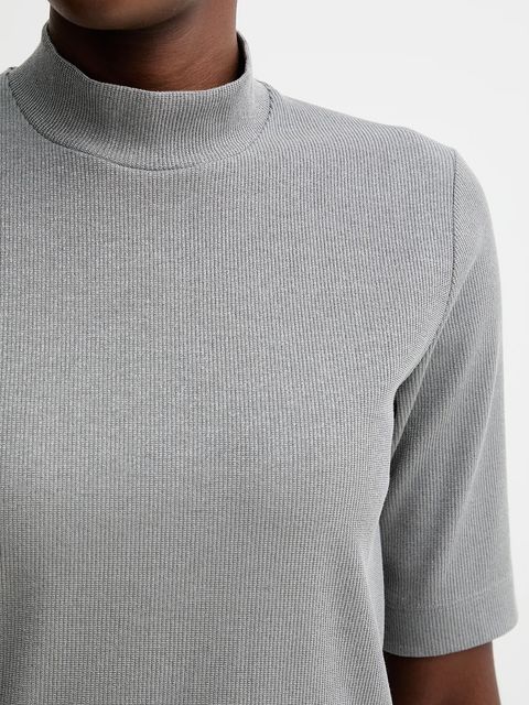 Marc O'Polo t-shirt damski kolor szary z półgolfem 510217451255