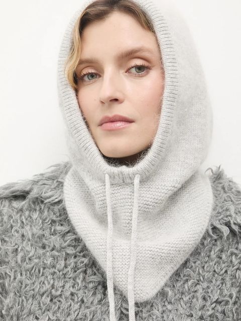 Answear.LAB kaptur z dodatkiem wełny kolor szary - zdjęcie produktu nr 1