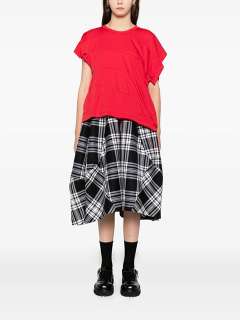 Comme Des Garçons plaid skorts - White - zdjęcie produktu nr 2
