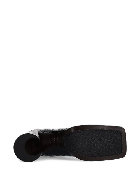 Marine Serre 70mm embossed ankle boots - Black