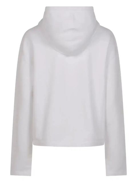 AMI Paris Ami De Coeur contrasted cotton hoodie - White