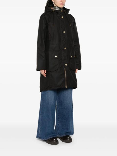 Barbour hooded buttoned coat - Brown