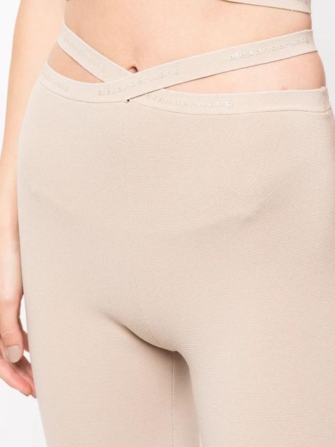 Alexander Wang criss-cross strap leggings - Neutrals