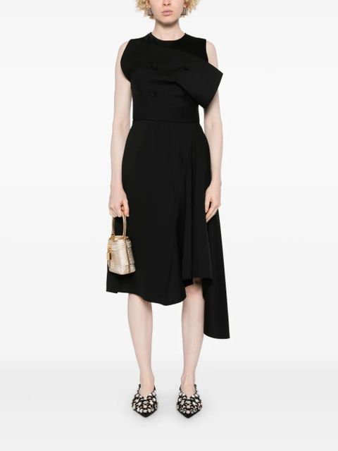 Givenchy asymmetric midi dress - Black
