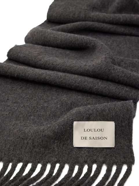 LouLou de Saison Santo fringed scarf - Grey