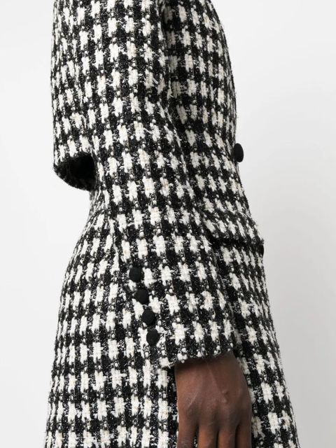 Self-Portrait houndstooth blazer dress - Black