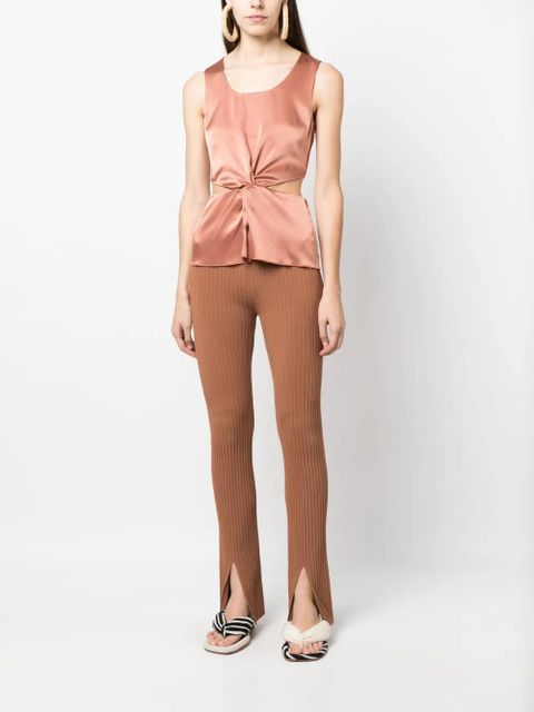 Nanushka front-slit leggings - Brown - zdjęcie produktu nr 2