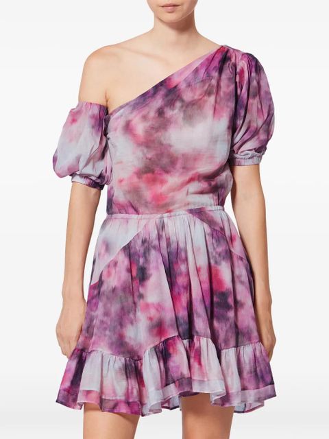 MARANT ÉTOILE Vyldy one-shoulder ruffled mini dress - Purple