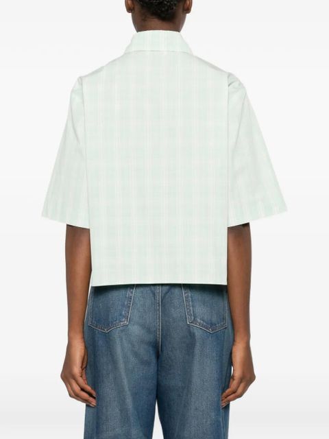 SANDRO checked shirt - Green