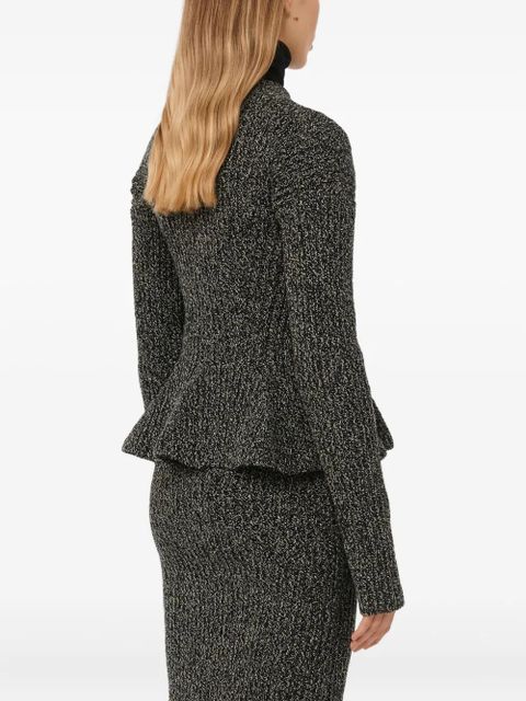 Max Mara Kim ribbed-knit peplum cardigan - Black - zdjęcie produktu nr 2