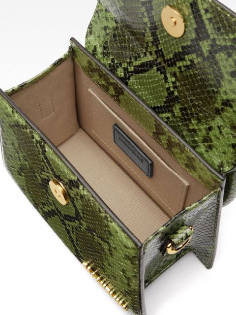 Jacquemus Le Chiquito snakeskin-effect mini bag - Green - zdjęcie produktu nr 2
