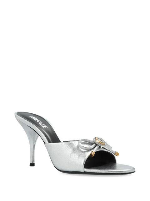 Versace 85mm leather sandals - Silver - zdjęcie produktu nr 2