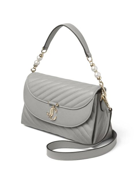 Jimmy Choo quilted curve-handle shoulder bag - Grey