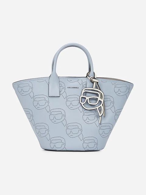 Karl Lagerfeld torebka skórzana IKON kolor niebieski A1W30491 - zdjęcie produktu nr 1