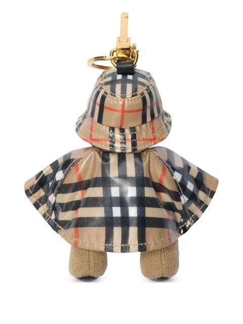 Burberry Thomas Bear check-pattern keyring - Neutrals