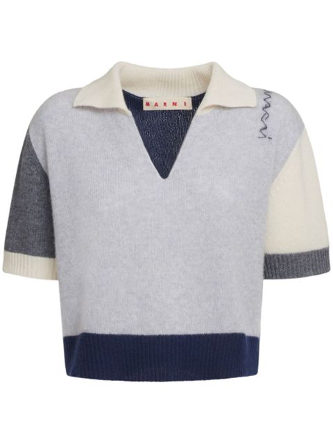 Marni v-neck ribbed t-shirt - Grey - zdjęcie produktu nr 1