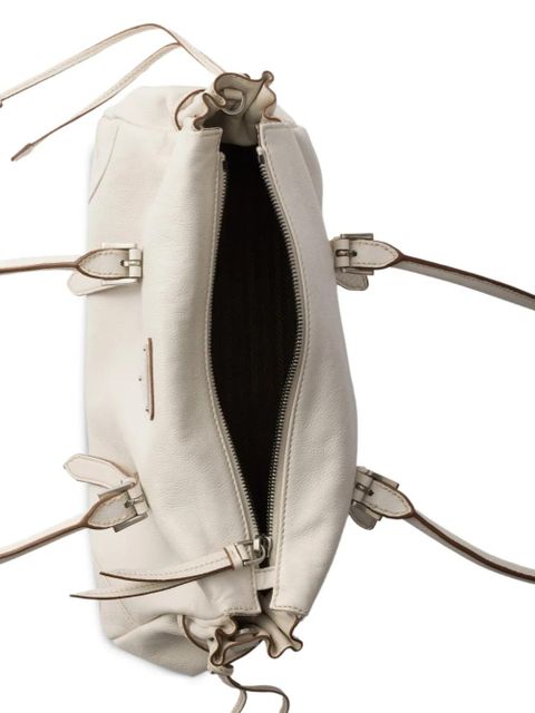 Prada medium Bonnie leather tote bag - Neutrals