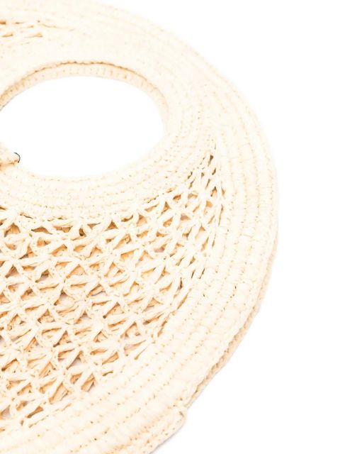 Jacquemus small The Spiaggia raffia tote bag - Neutrals