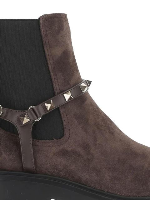 Valentino Garavani studded-ankle Chelsea boots - Brown