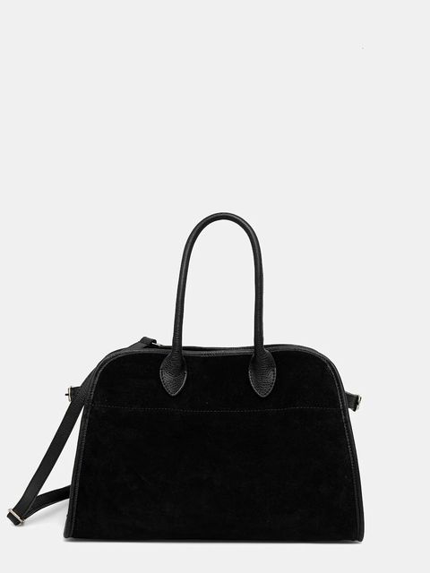 Answear.LAB torebka zamszowa kolor czarny - zdjęcie produktu nr 1