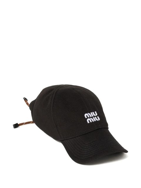 Miu Miu denim baseball cap - Black - zdjęcie produktu nr 1