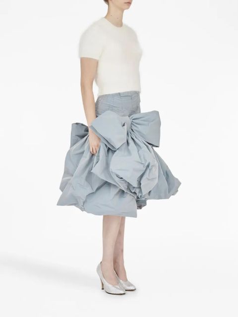 Maison Margiela short-sleeve knitted crop top - White