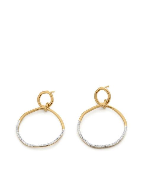 Monica Vinader Riva diamond earrings - Gold - zdjęcie produktu nr 1