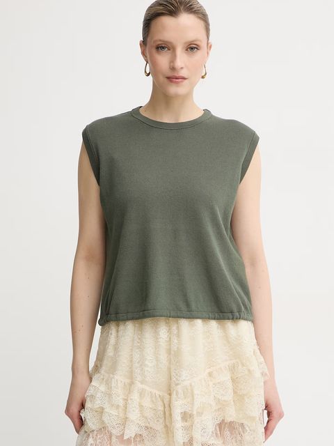United Colors of Benetton top damski z lnem - zdjęcie produktu nr 1