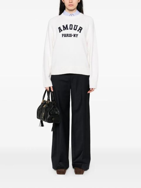 Maje chain-embellished trousers - Blue - zdjęcie produktu nr 2