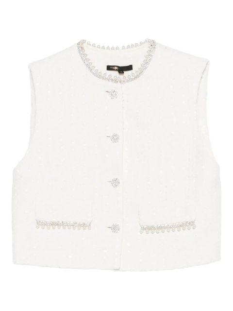 Maje crystal-embellished vest - Neutrals - zdjęcie produktu nr 1