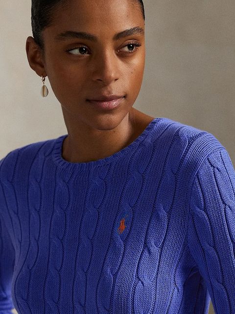 Polo Ralph Lauren sweter bawełniany damski kolor niebieski 211971869