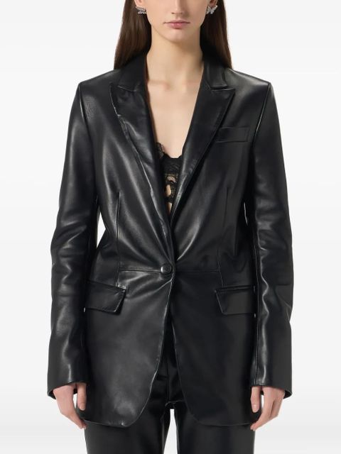 Blumarine leather blazer - Black
