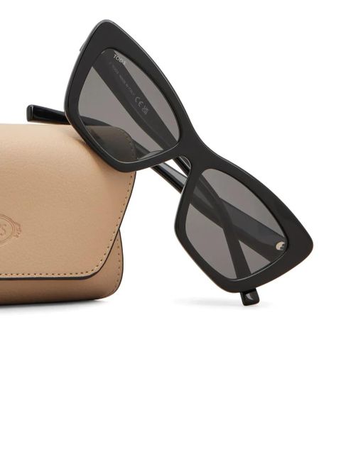 Tod's logo-plaque sunglasses - Black