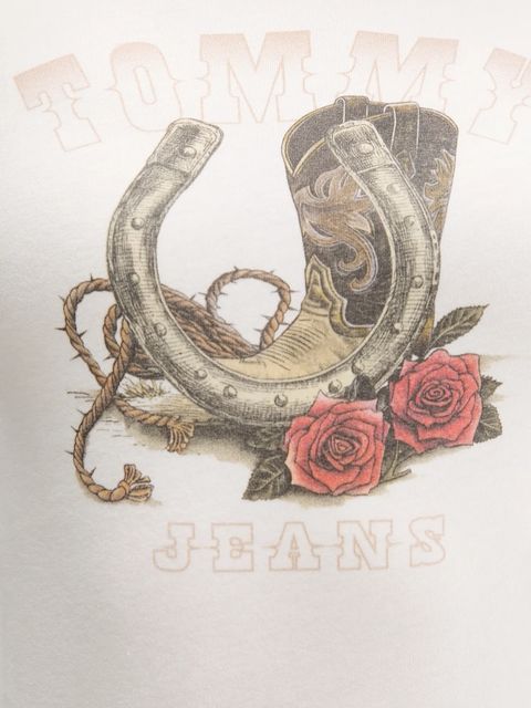 Tommy Jeans t-shirt bawełniany damski kolor beżowy DW0DW21788