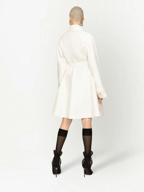 Dolce & Gabbana single-breasted brocade coat - White